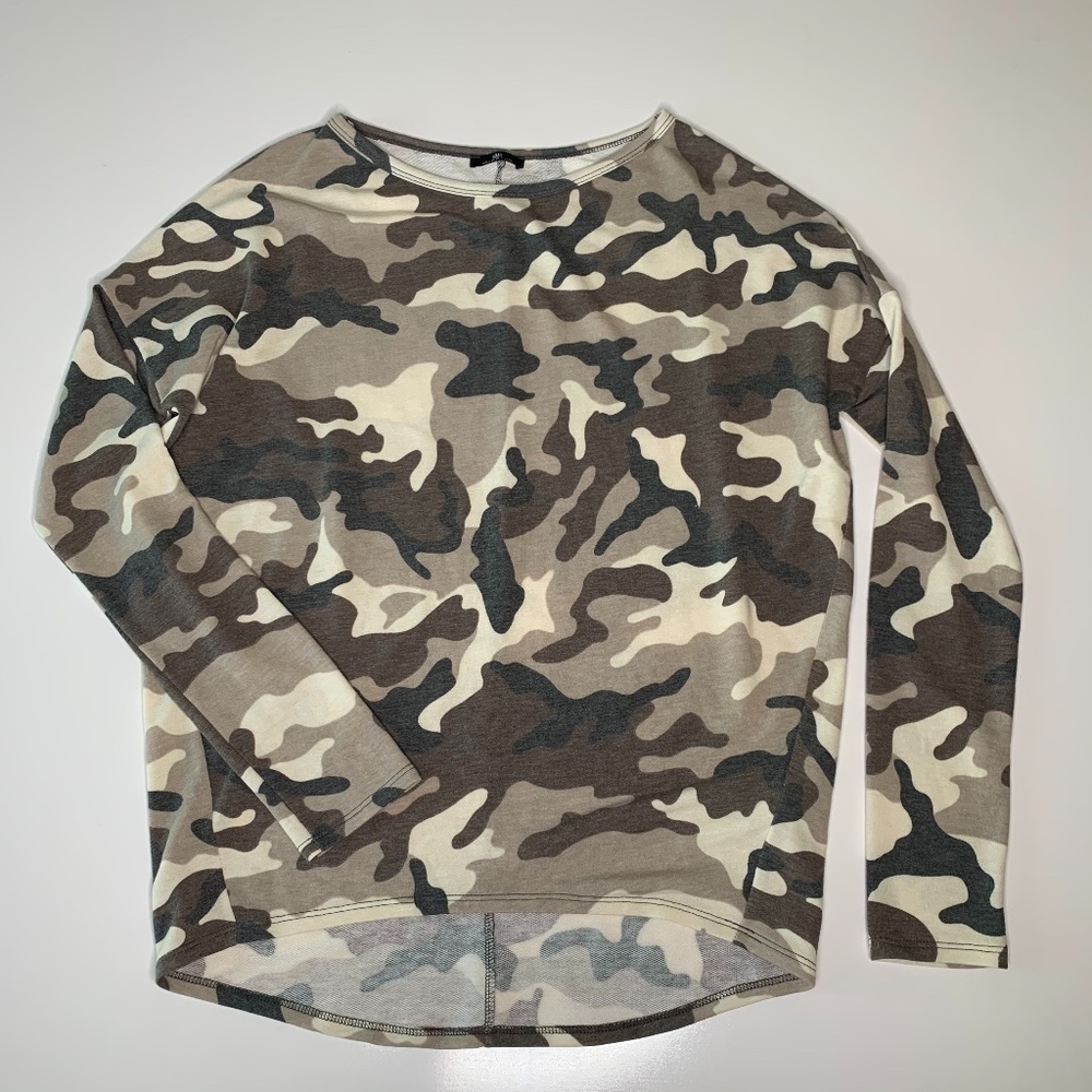 Valentine Women Camouflage Long Sleeve Tan Brown